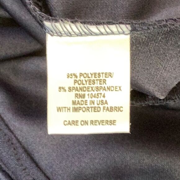 THE VANITY ROOM NWT CREPE V DETAIL JUMPSUIT INK BLUE MEDIUM CROP LENGTH - Picture 9 of 13